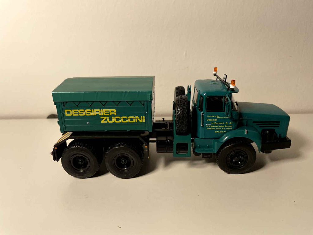 Berliet TBO 15 M3 Pusher Truck voor uitzonderlijke transporten - Groene Transport Handling Truck Dessirier Zucconi