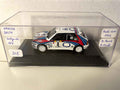 Lancia Delta Intégrale 16V blanche, rouge et bleue numéro 4 - Rallye de Monté-Carlo de 1992