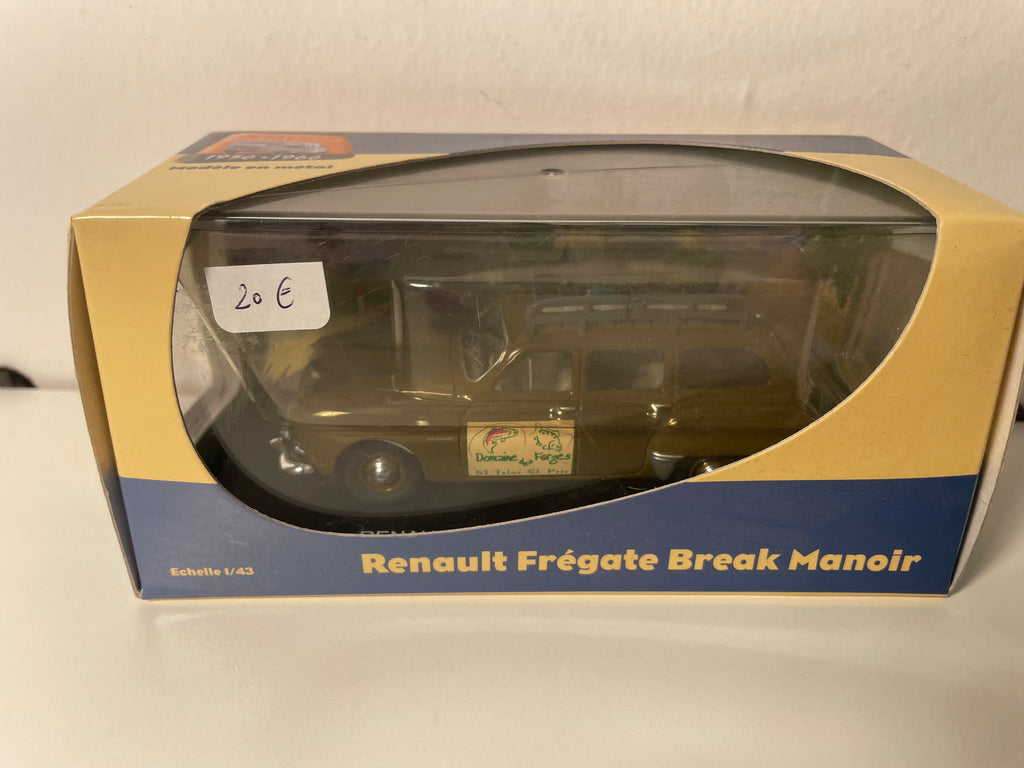 Renault Frégate kombi Manoir w kolorze brązowym z reklamą DOMAINE DES FORGES