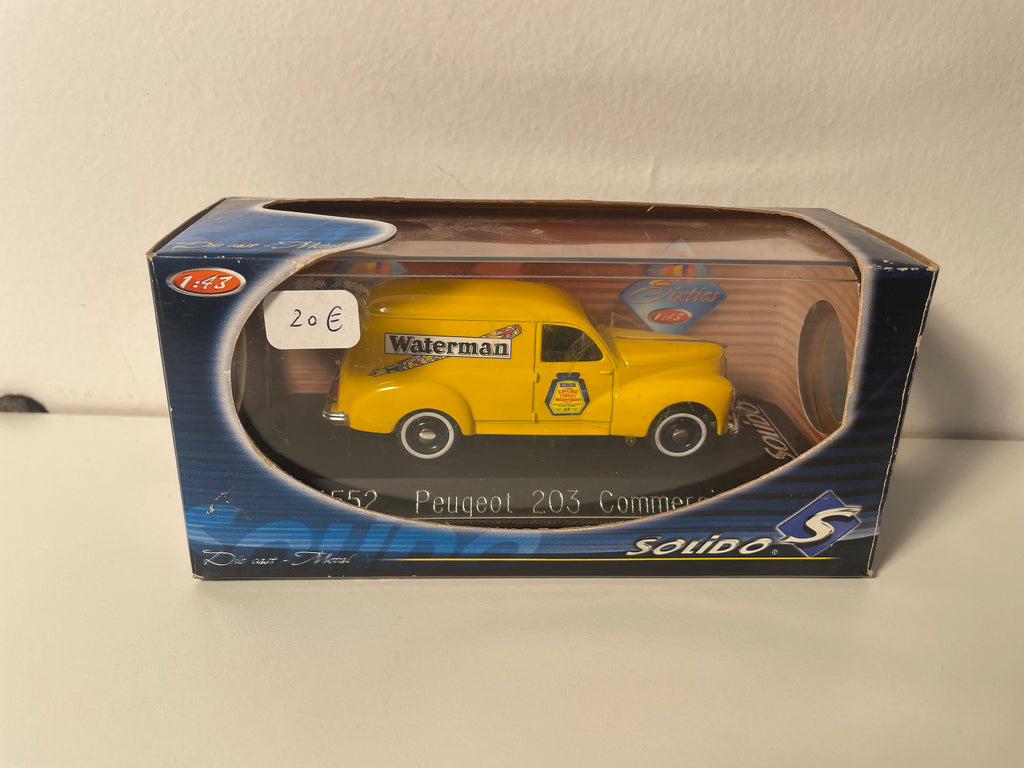 Peugeot 203 commerciale jaune - Publicité WATERMAN (Solido référence 4552)
