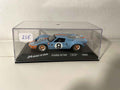 Ford GT40 bleue et orange (couleurs de GULF) numéro 9 - 24 heures du Mans de 1968