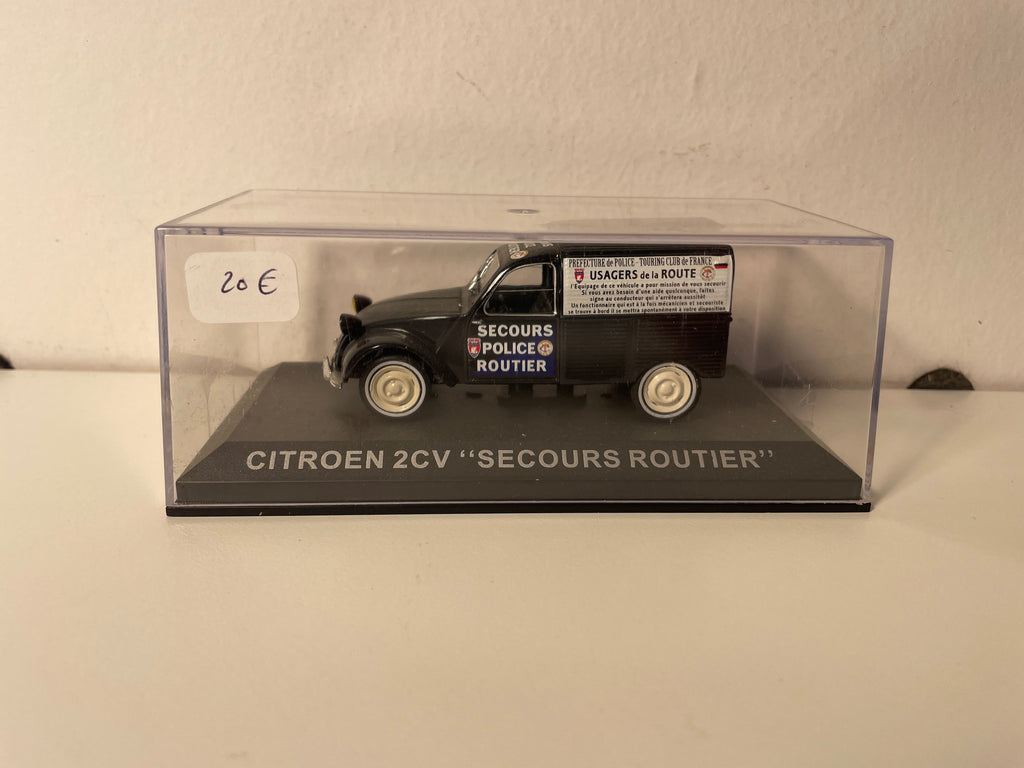 Citroën 2 CV schwaart - Rettungsdéngscht (Rettungs Polizei Dënch)
