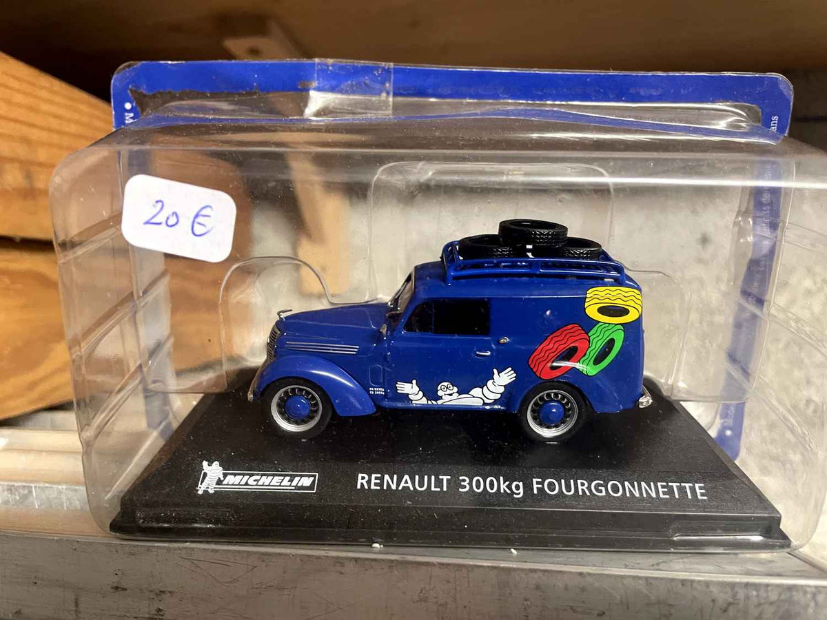 Renault 300 kg fourgonnette bleue MICHELIN (avec pneux sur la galerie)