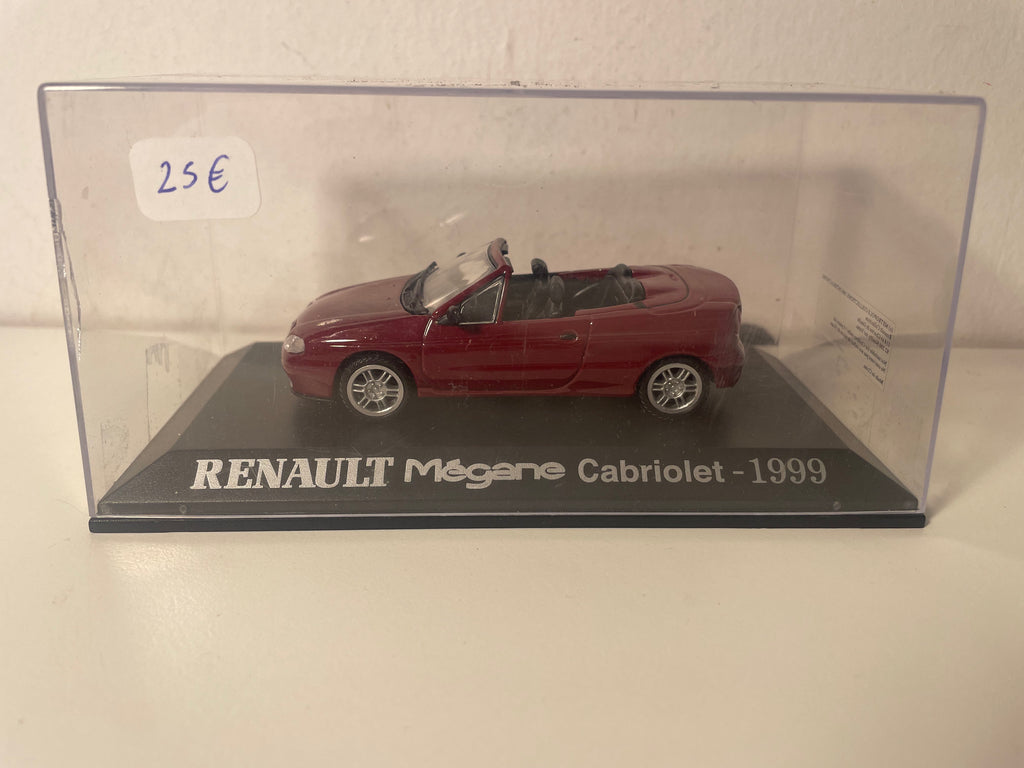 Kabriolet Renault Megane z 1999 roku w kolorze bordowym