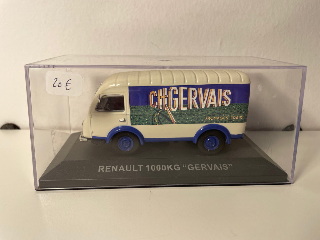 Renault 1000 kg beige bleu et vert - Publicité Ch. GERVAIS (fromages et produits laitiers)