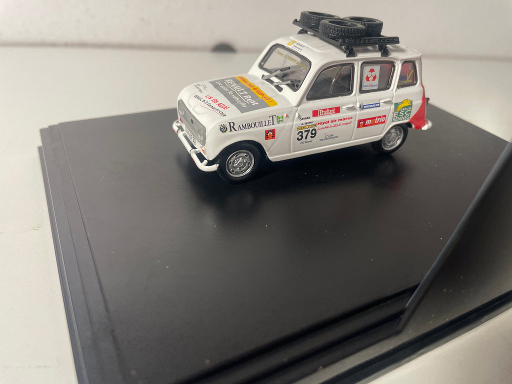 Renault 4 TL blanche numéro 379 (voiture de rallye) - NOREV (coffret boite rectangle)