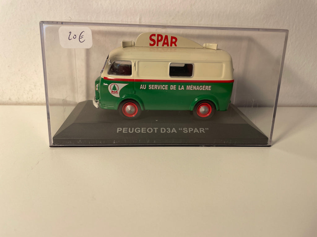 Peugeot D3A Grün und Beige - Werbung für SPAR Geschäfte