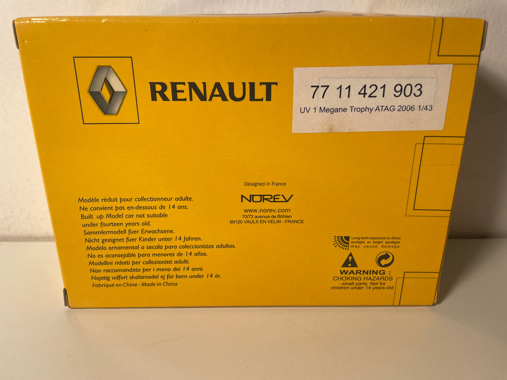 Mégane Trophy orange et bleue - NOREV (coffret boite rectangle)