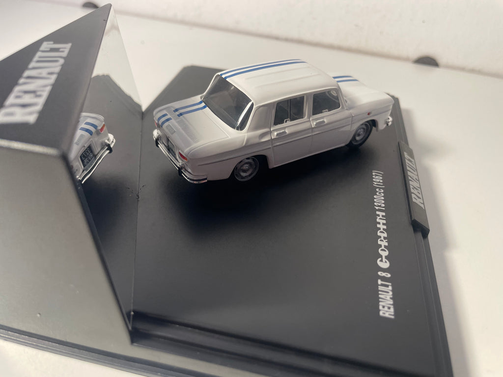 Renault 8 Gordini 1300 cc blanche et liserets bleus de 1967 - NOREV (coffret boite rectangle)