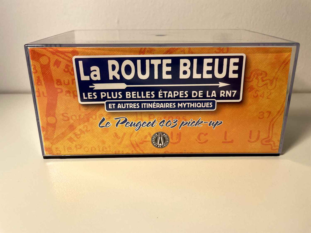 Peugeot 403 grey tarpaulin pick-up - La Nationale 7 - the blue road