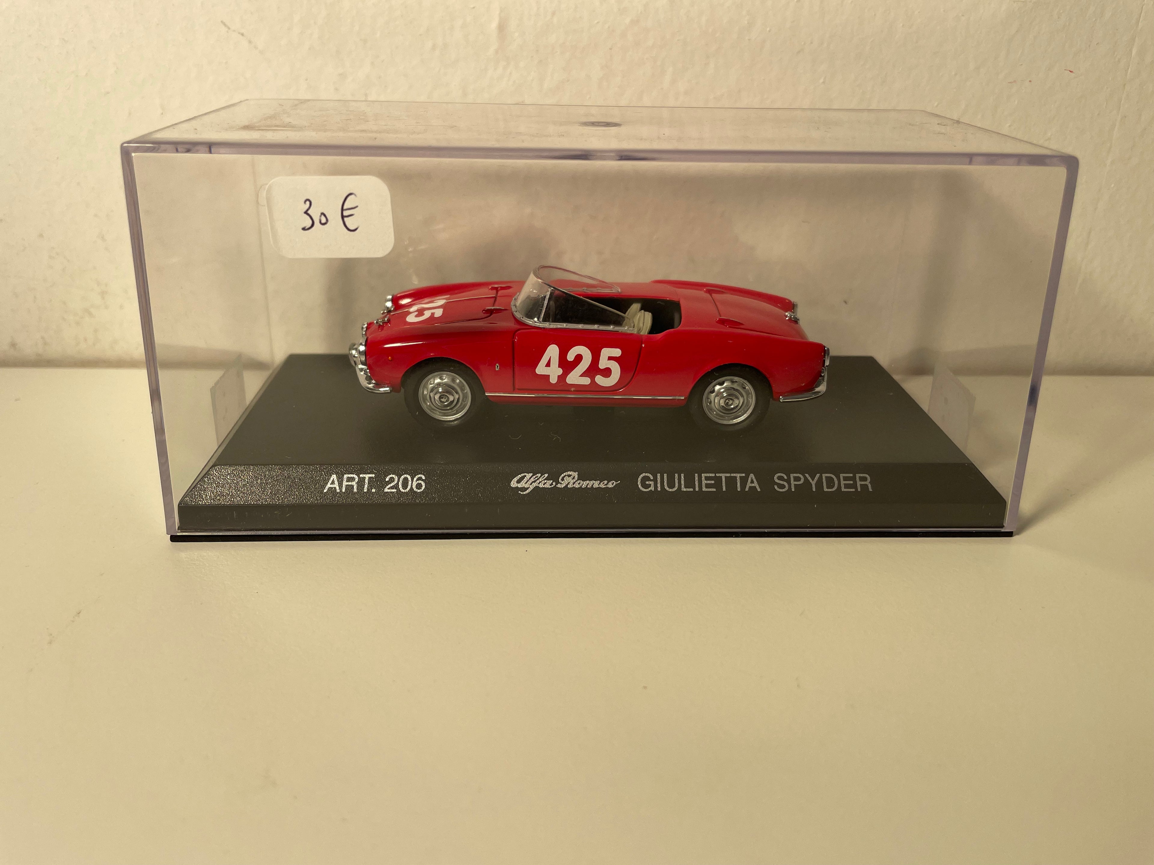 Alfa Romeo Giulietta Spyder Red Number 425 from 1958 - DetailCars Collection Reference 206