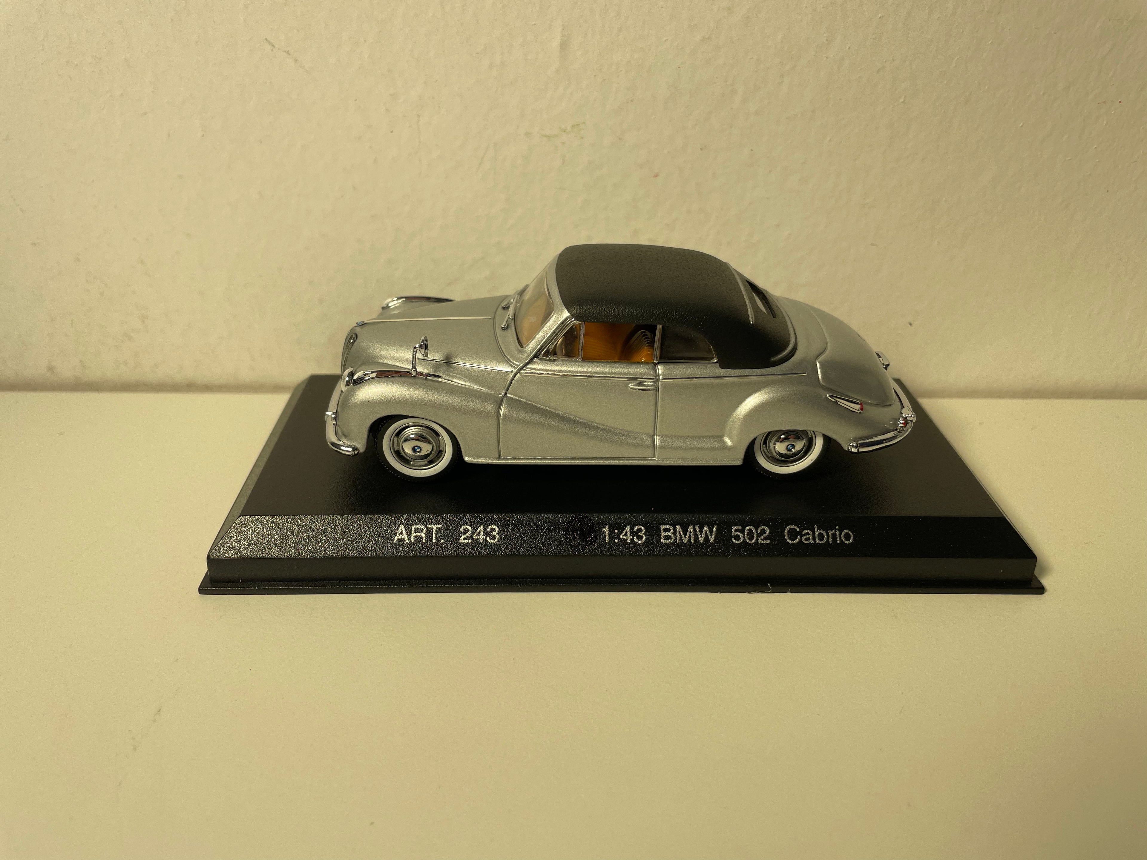 BMW 502 Cabrio grise et capote noire - collection DetailCars référence 243