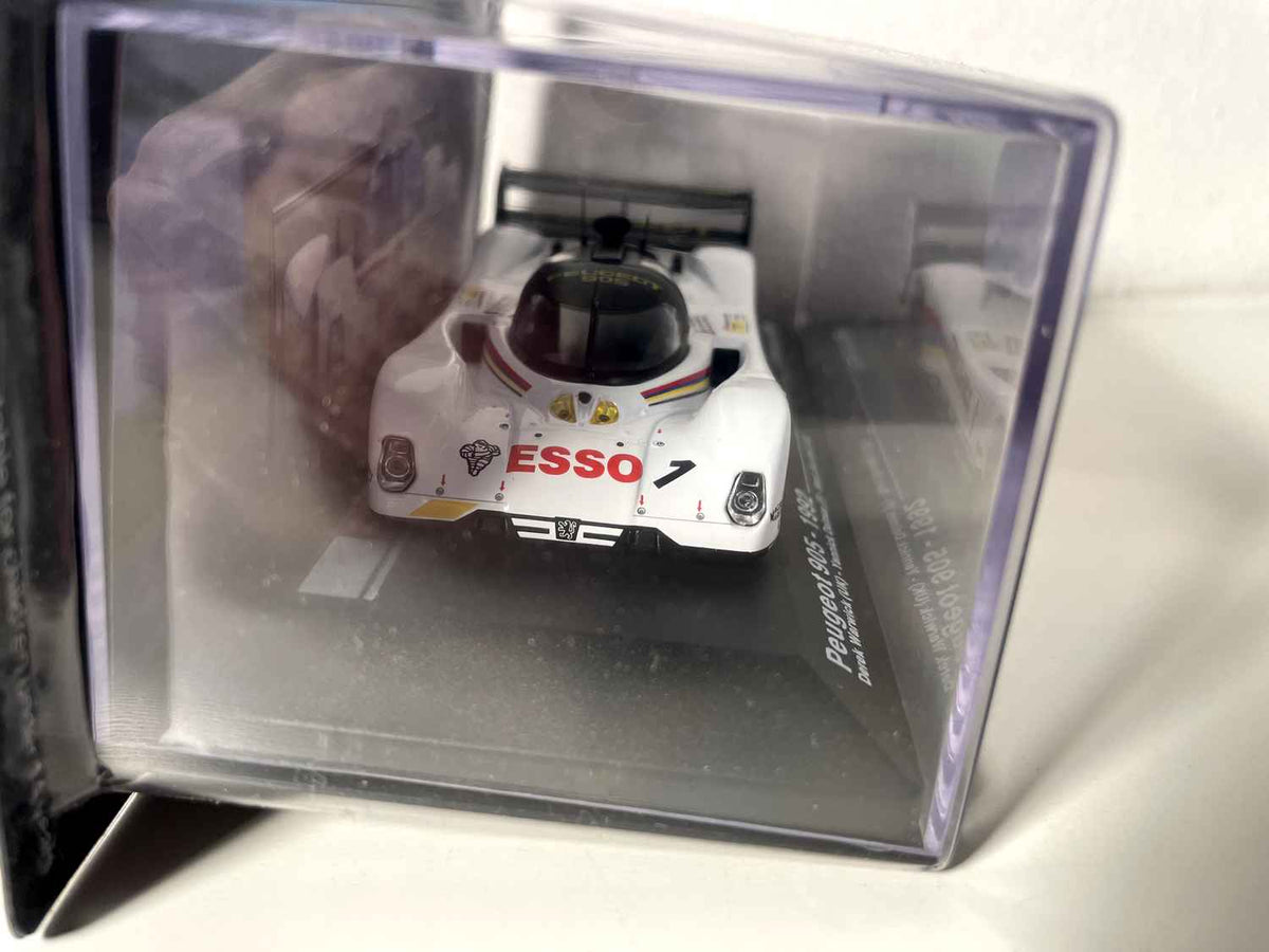 Peugeot 905 branco número 1 (24 Horas de Le Mans 1992) - caixa plexi