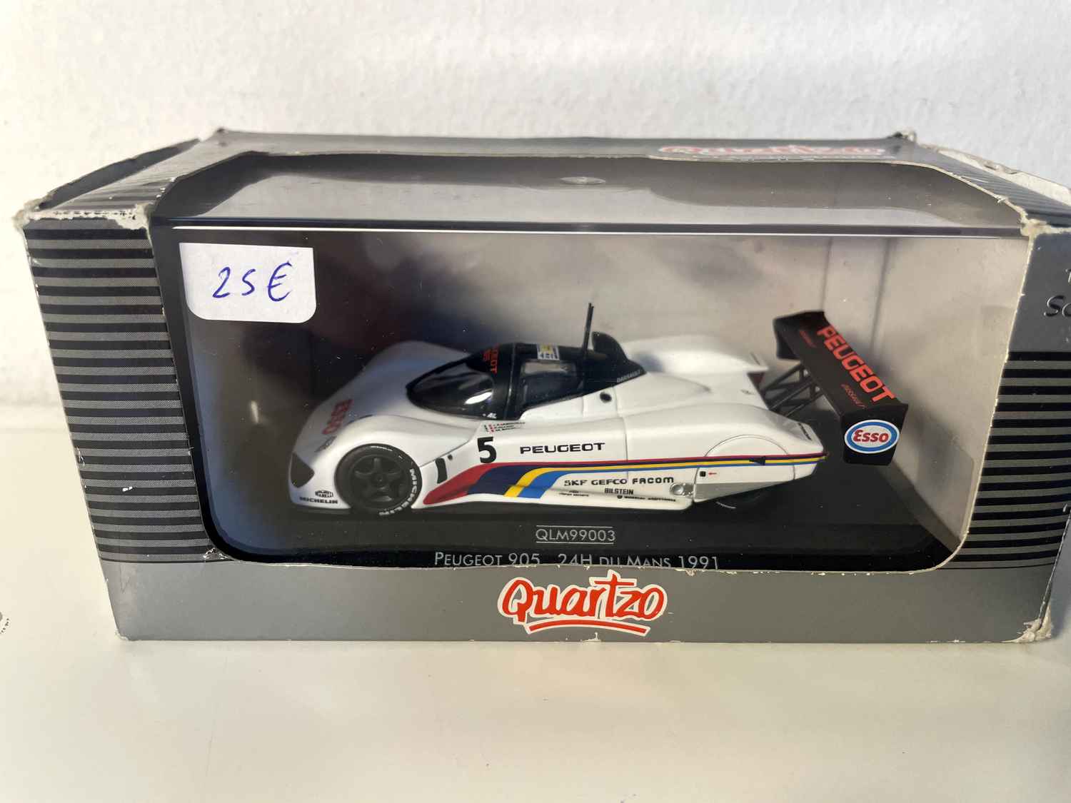 Peugeot 905 biały numer 5 - 24 godziny Le Mans 1991 - Kolekcja QUARTZO