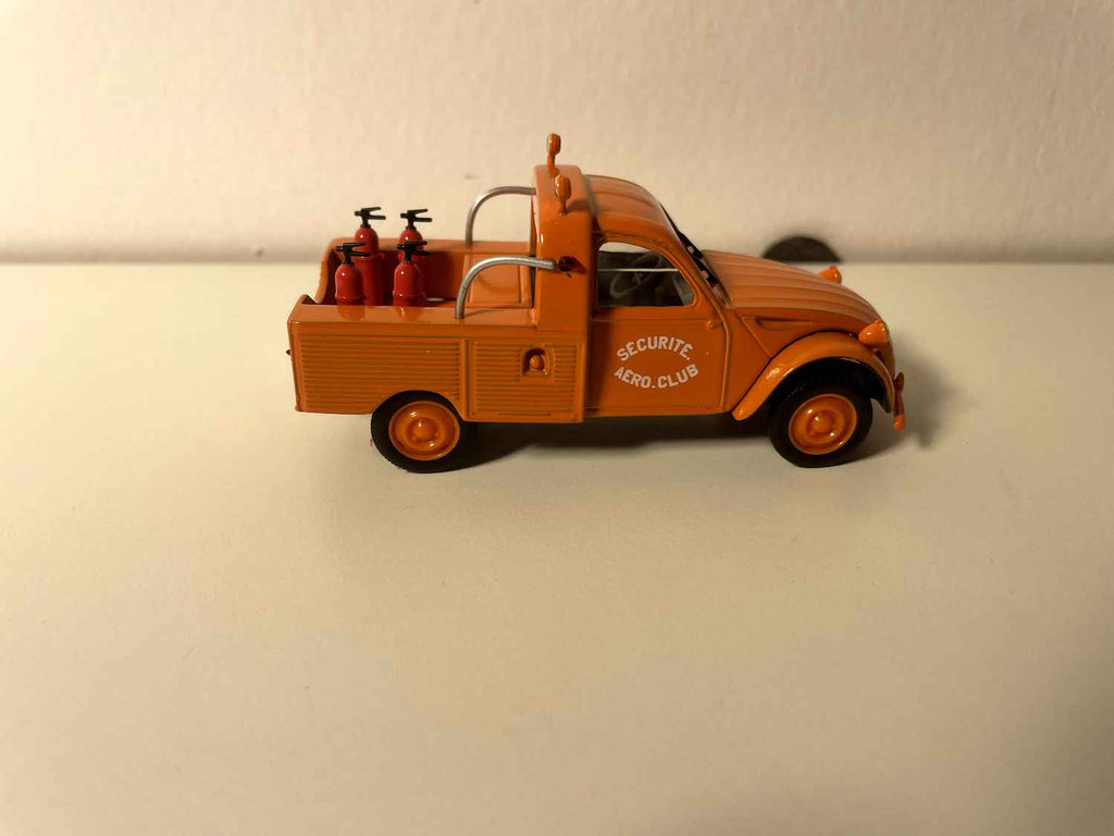 Citroën 2 CV Pick-up orange "Sécurité AERO-CLUB" - Norev