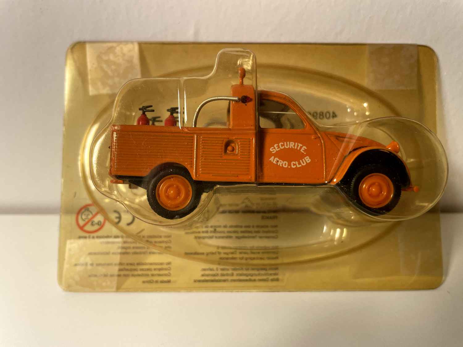 Citroën 2 CV Pick-up orange "Sécurité AERO-CLUB" - Norev