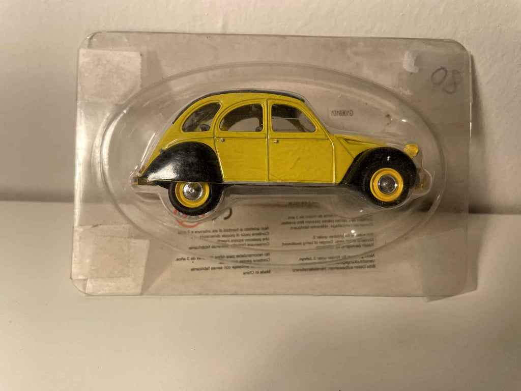 Citroën 2 CV 6 jaune et noire avec jantes jaunes et argentées - Norev (sous blister)