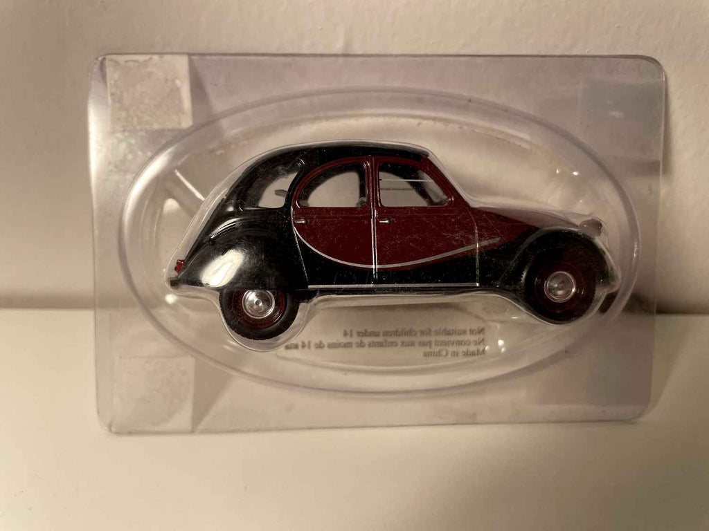 Citroën 2 CV 6 Charleston bordeaux et noire - Norev (sous blister)
