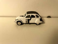 Citroën 2 CV 6 bianca con macchie nere e latte - Norev