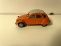 Citroën 2 CV 6 laranja com teto branco - Norev
