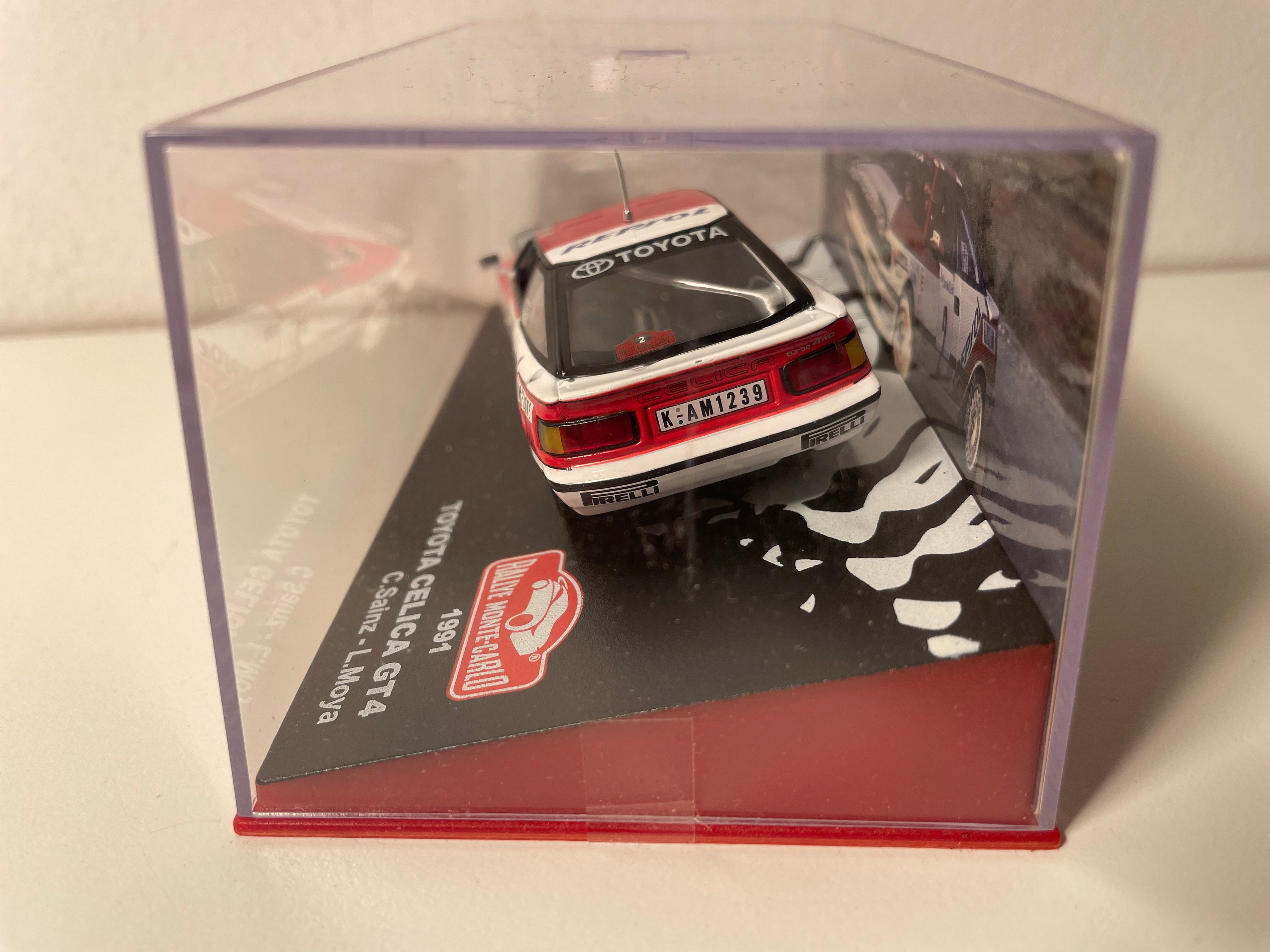 Toyota Celica GT4 white, red, and black number 2 - 1991 Monte Carlo Rally