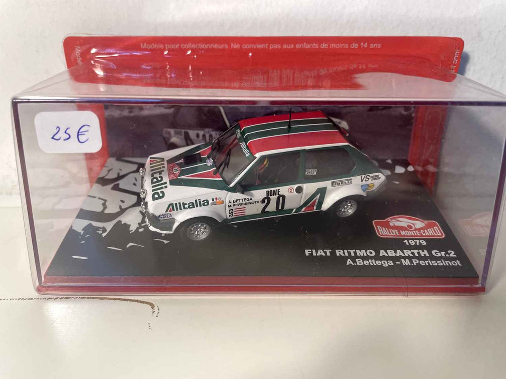 Fiat Ritmo Abarth Gr.2 biały, czerwony i zielony numer 20 - Rajd Monte Carlo 1979