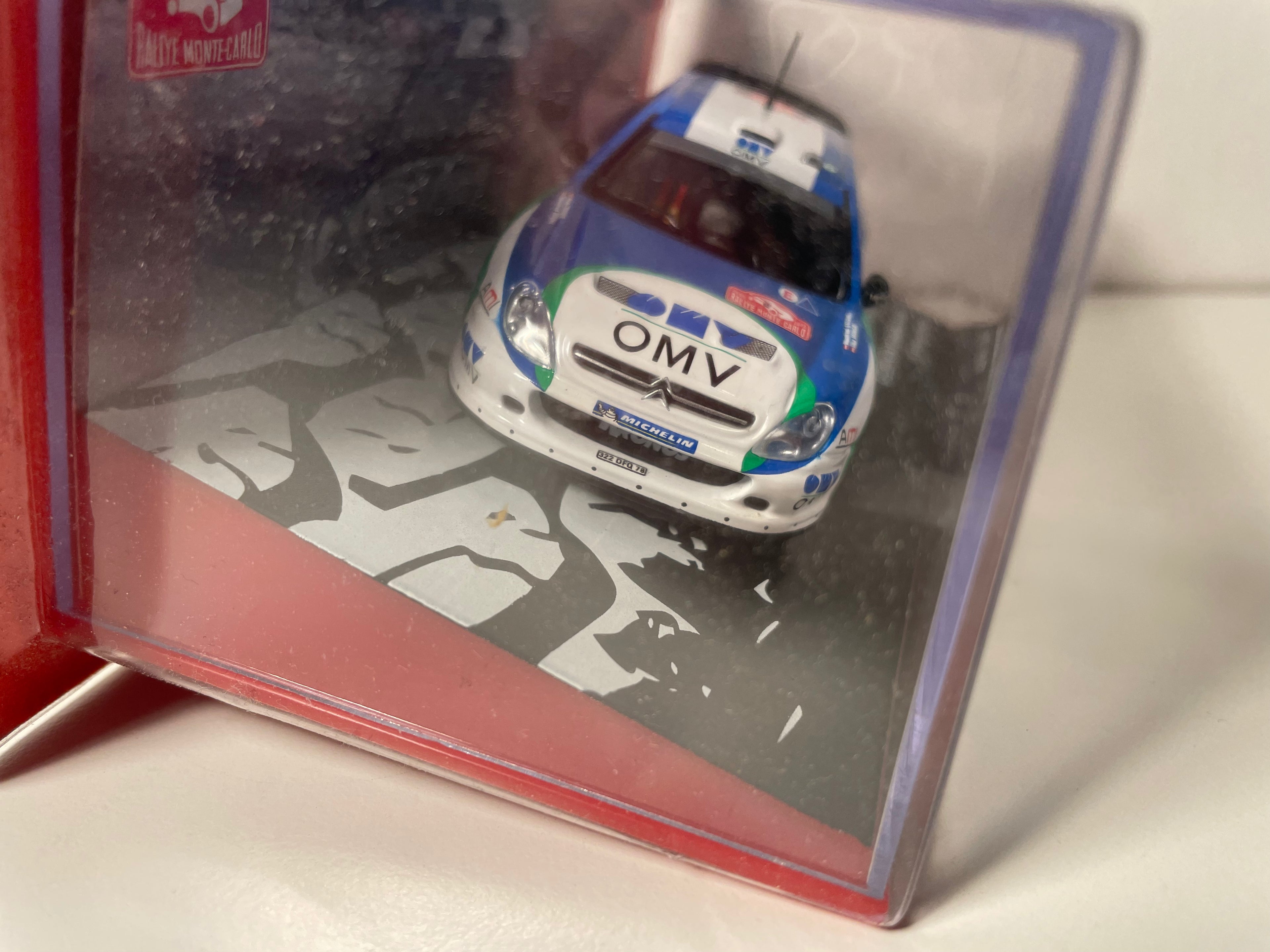 Citroën Xsara WRC blauw, wit en groen nummer 62 - rally van Monte-Carlo 2005