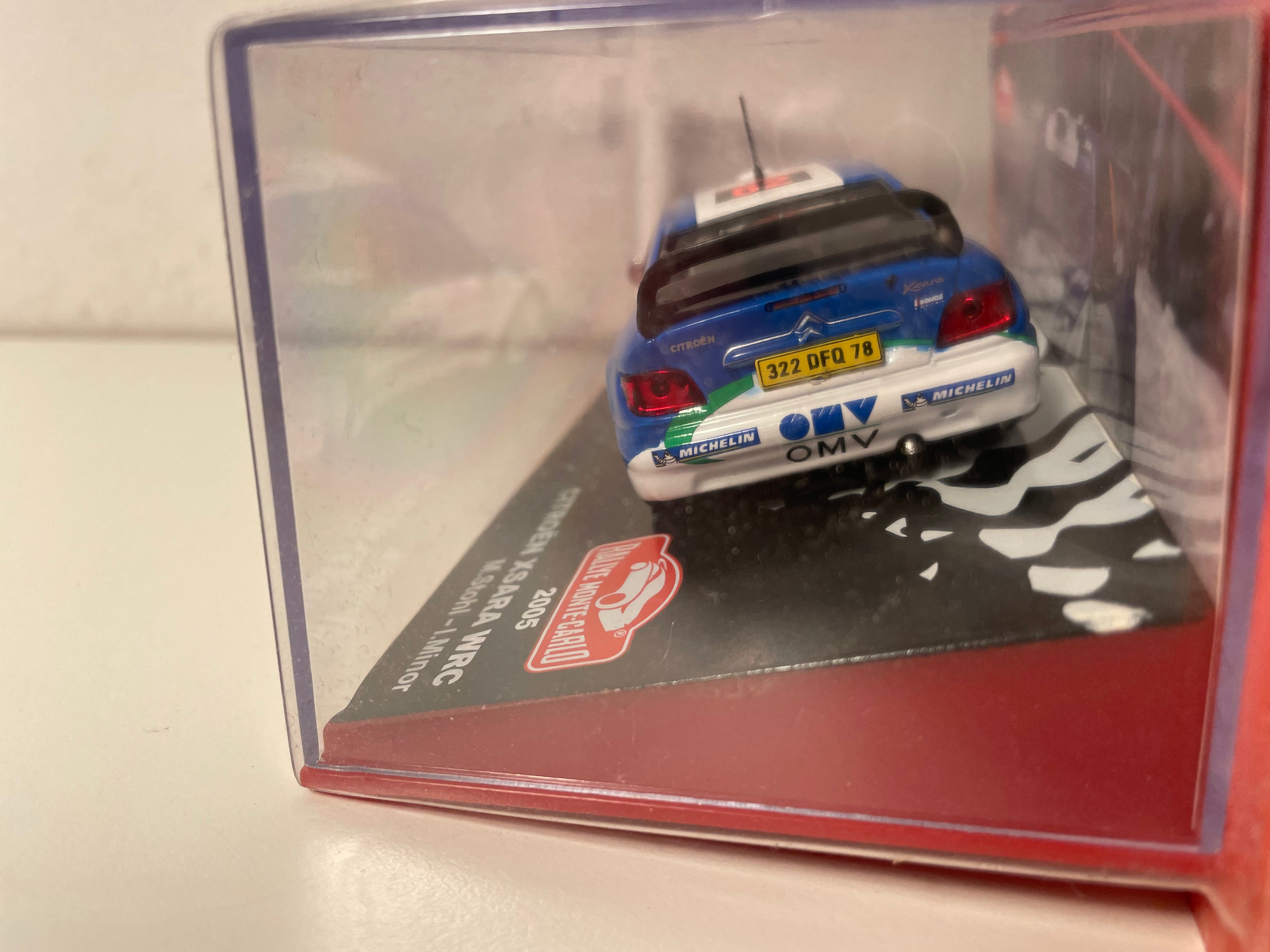 Citroën Xsara WRC blauw, wit en groen nummer 62 - rally van Monte-Carlo 2005