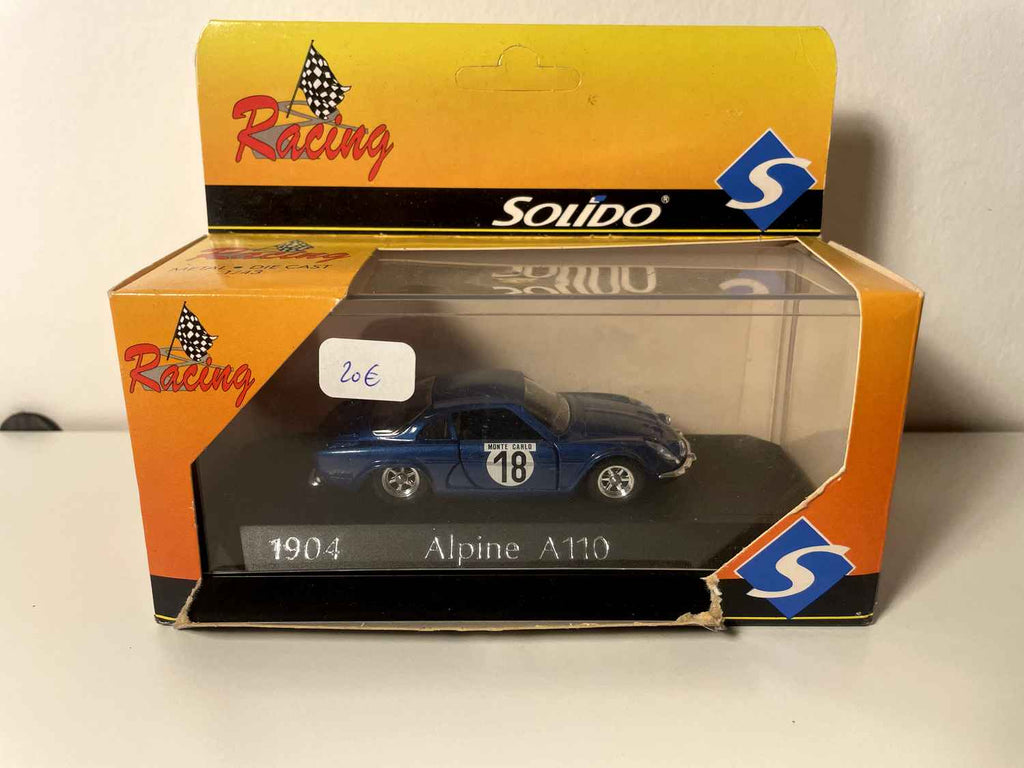 Renault Alpine A110 niebieska nr 18 (Solido referencja 1904) - żółte pudełko kartonowe