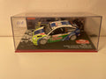 Ford Focus RS WRC 06 azul, blanco y verde número 3 - rally de Monte-Carlo 2006