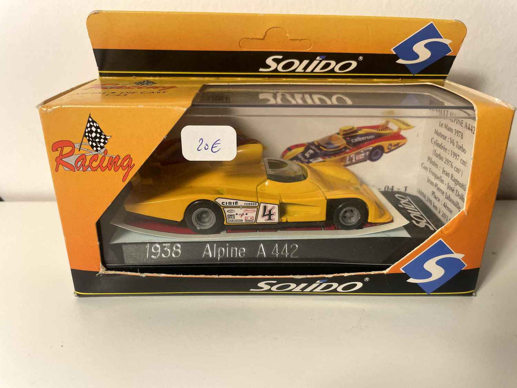 Renault Alpine A442 jaune (Solido référence 1938) - boite en carton jaune