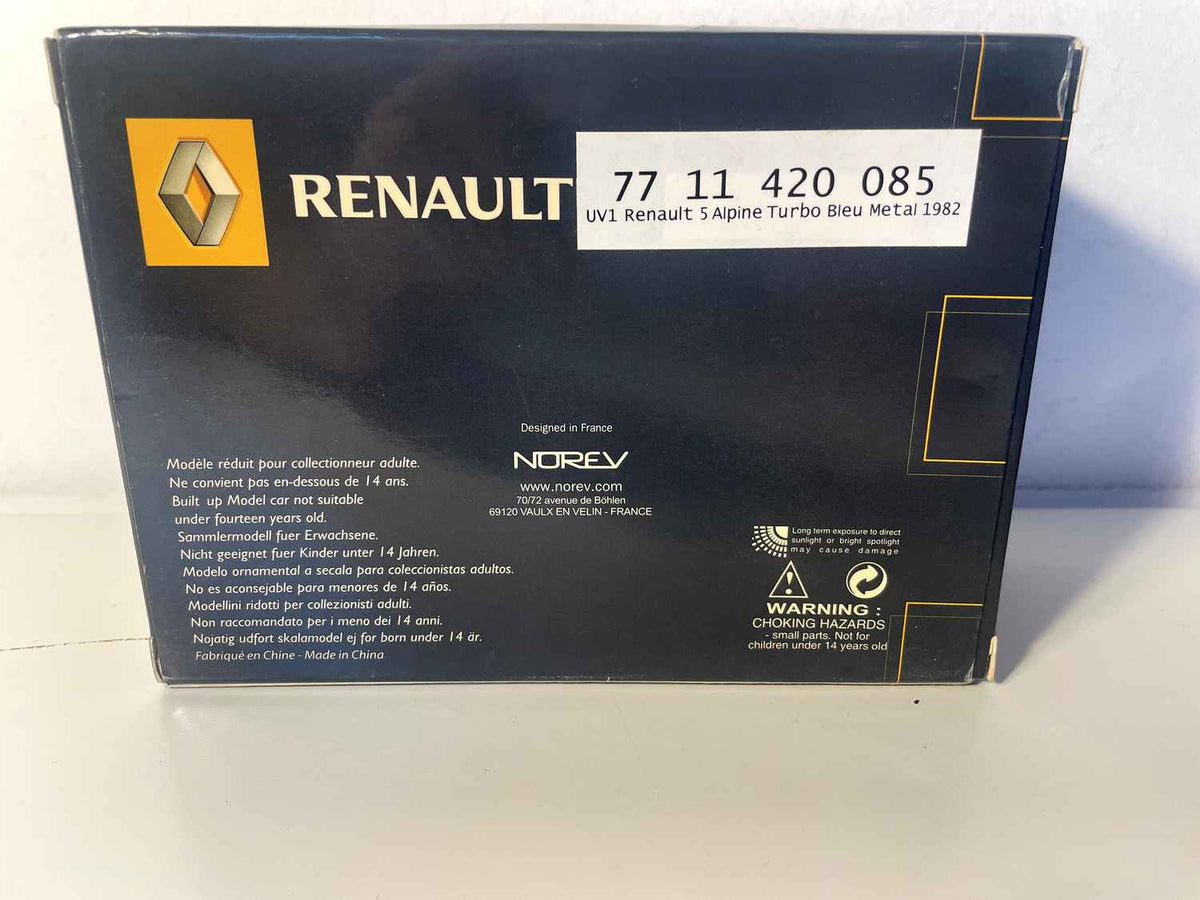 Renault 5 Alpine blue (rectangular box set) - NOREV
