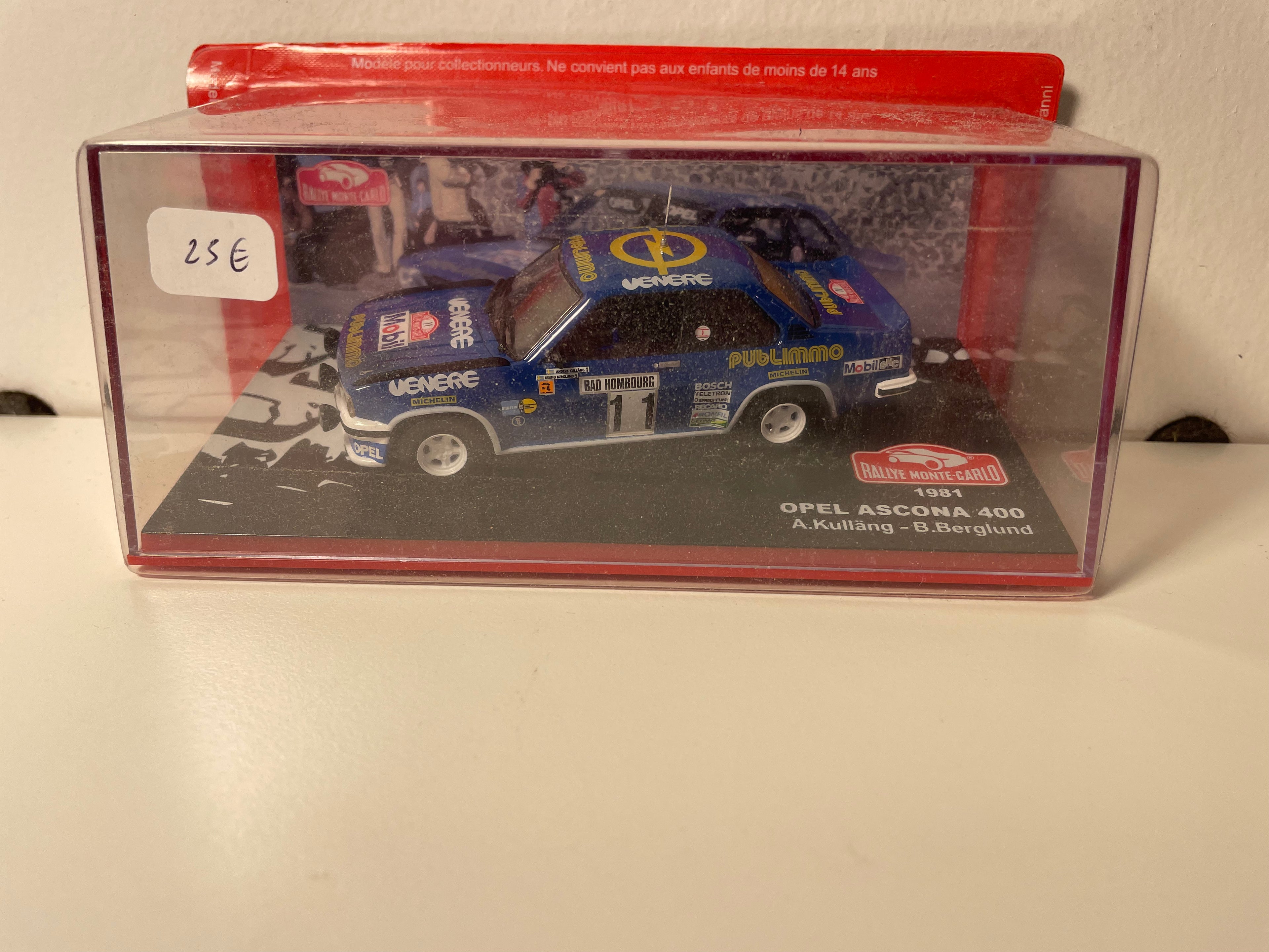 Opel Ascona 400 blau Nummer 11 - Monte-Carlo-Rallye 1981