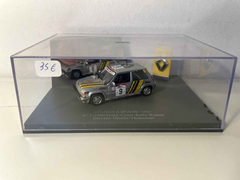 Renault 5 GT Turbo Diac grau Nummer 9 "Sieger der Côte d'Ivoire Rallye 1989 (rechteckige Box) - Universal Hobbies
