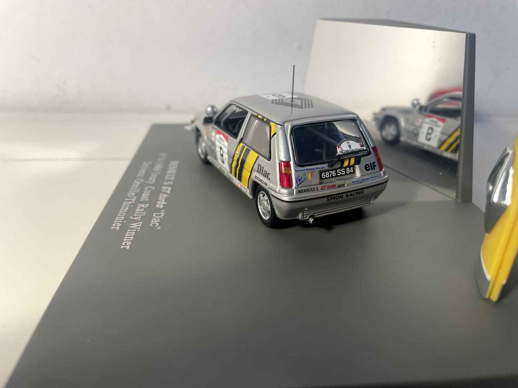 Renault 5 GT Turbo Diac grau Nummer 9 "Sieger der Côte d'Ivoire Rallye 1989 (rechteckige Box) - Universal Hobbies