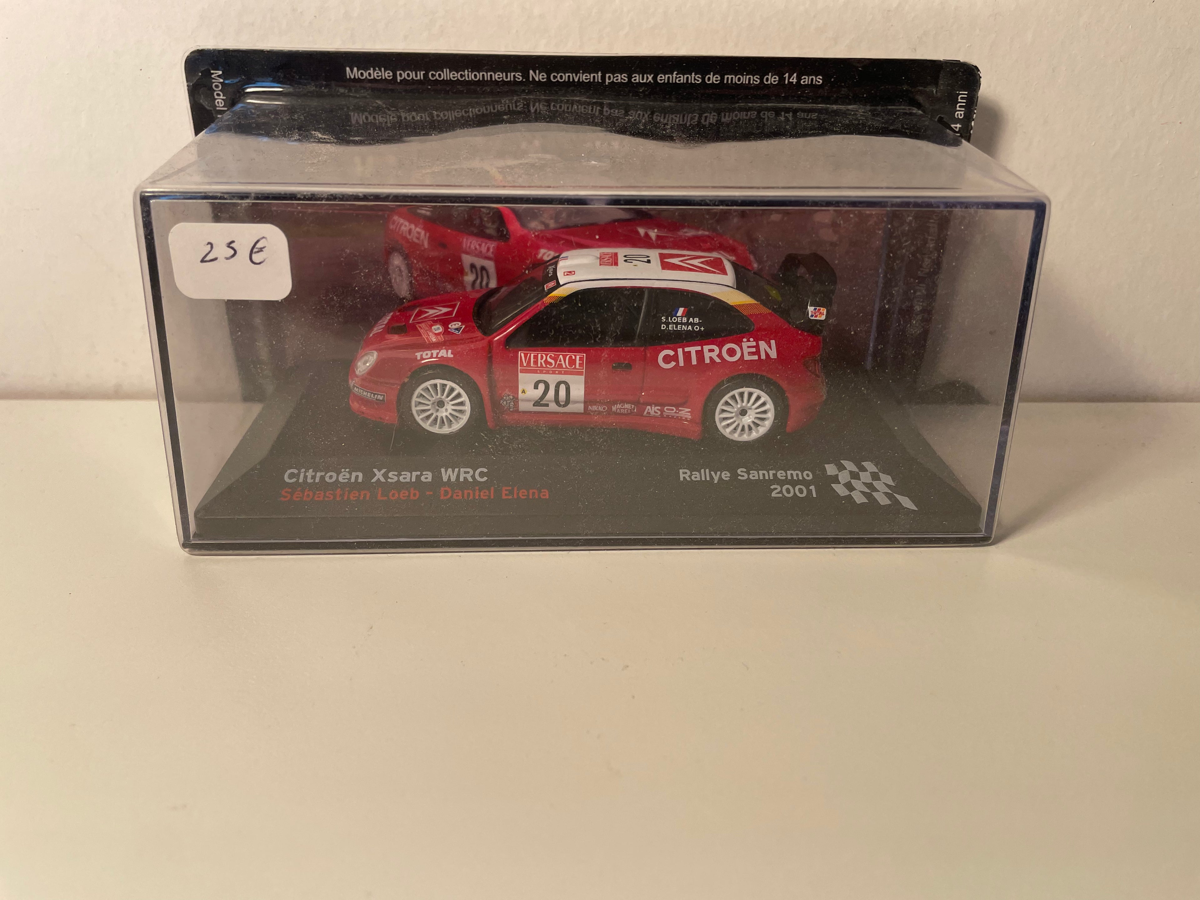 Citroën Xsara WRC rood en wit nummer 20 - Rally van San-Rémo 2001