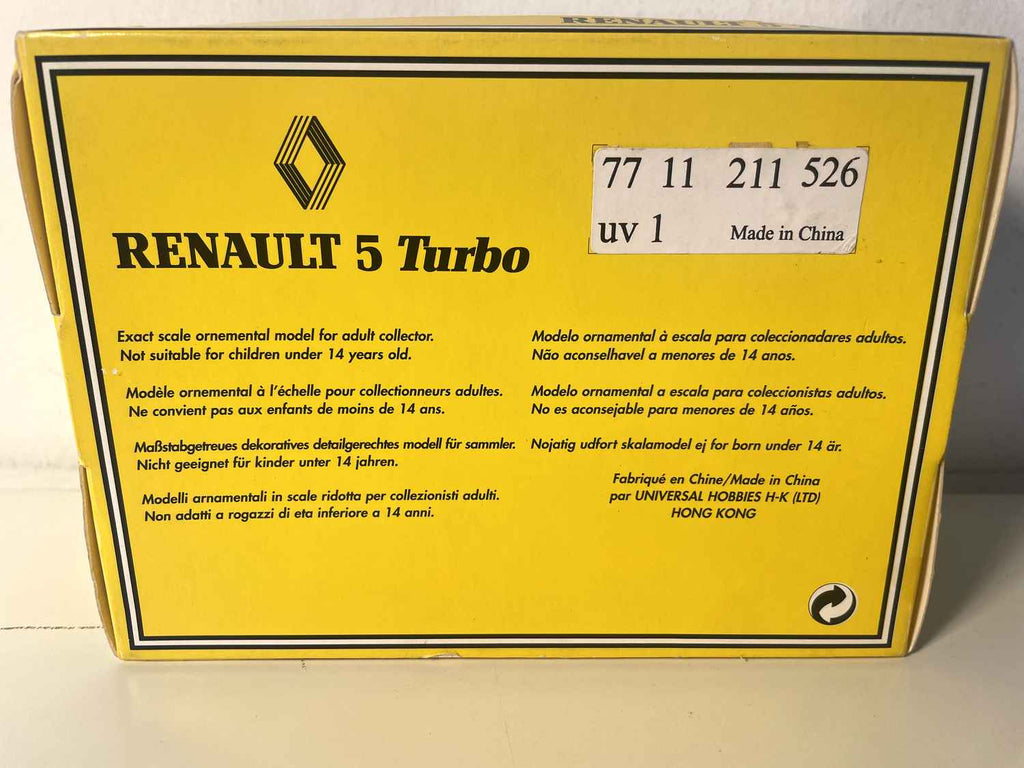 Renault 5 Turbo niebieska (coffret boite rectangle) - Universal Hobbies