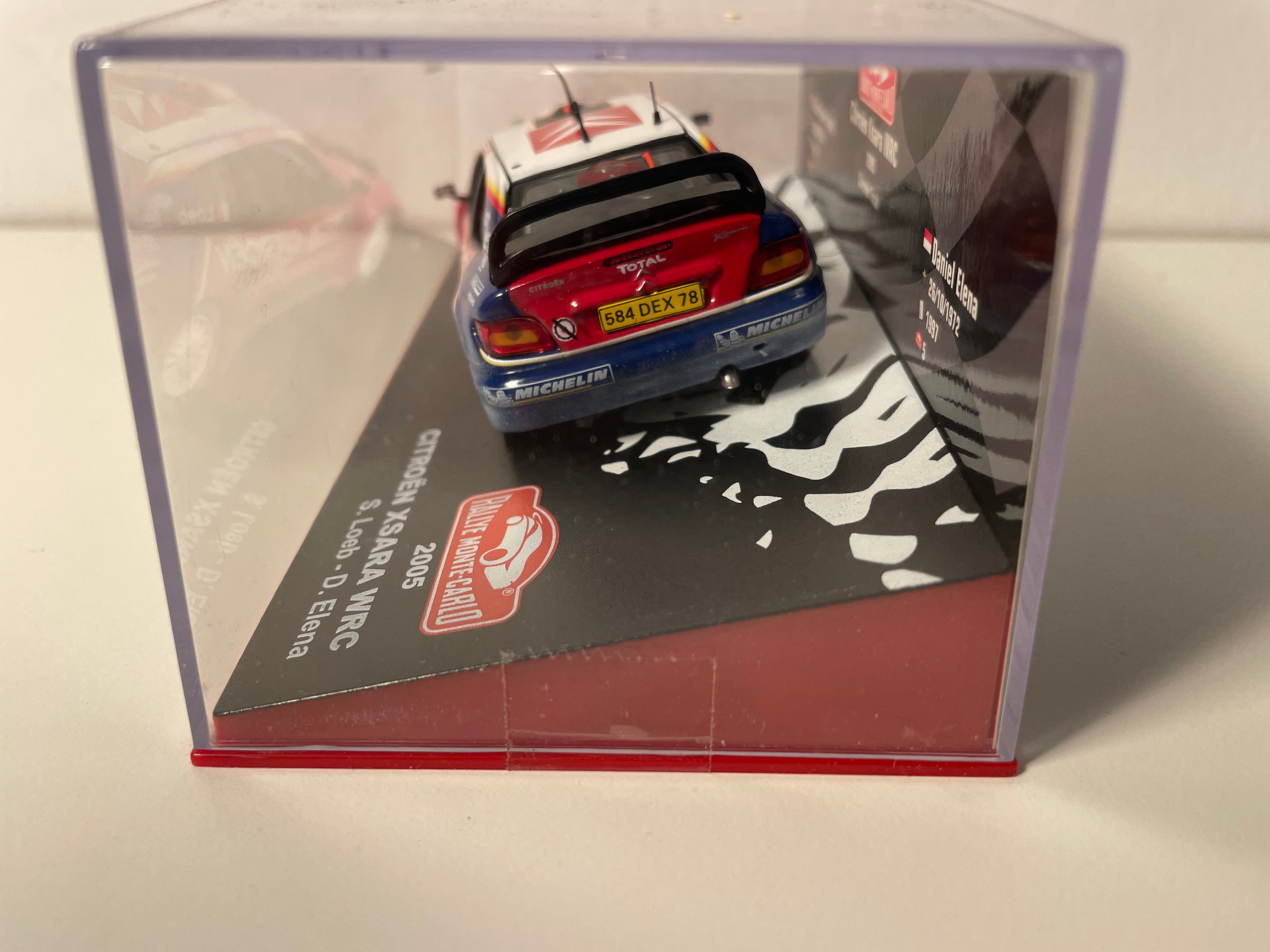 Citroën Xsara WRC rood, wit en blauw nummer 1 - Rallye Monte-Carlo 2005