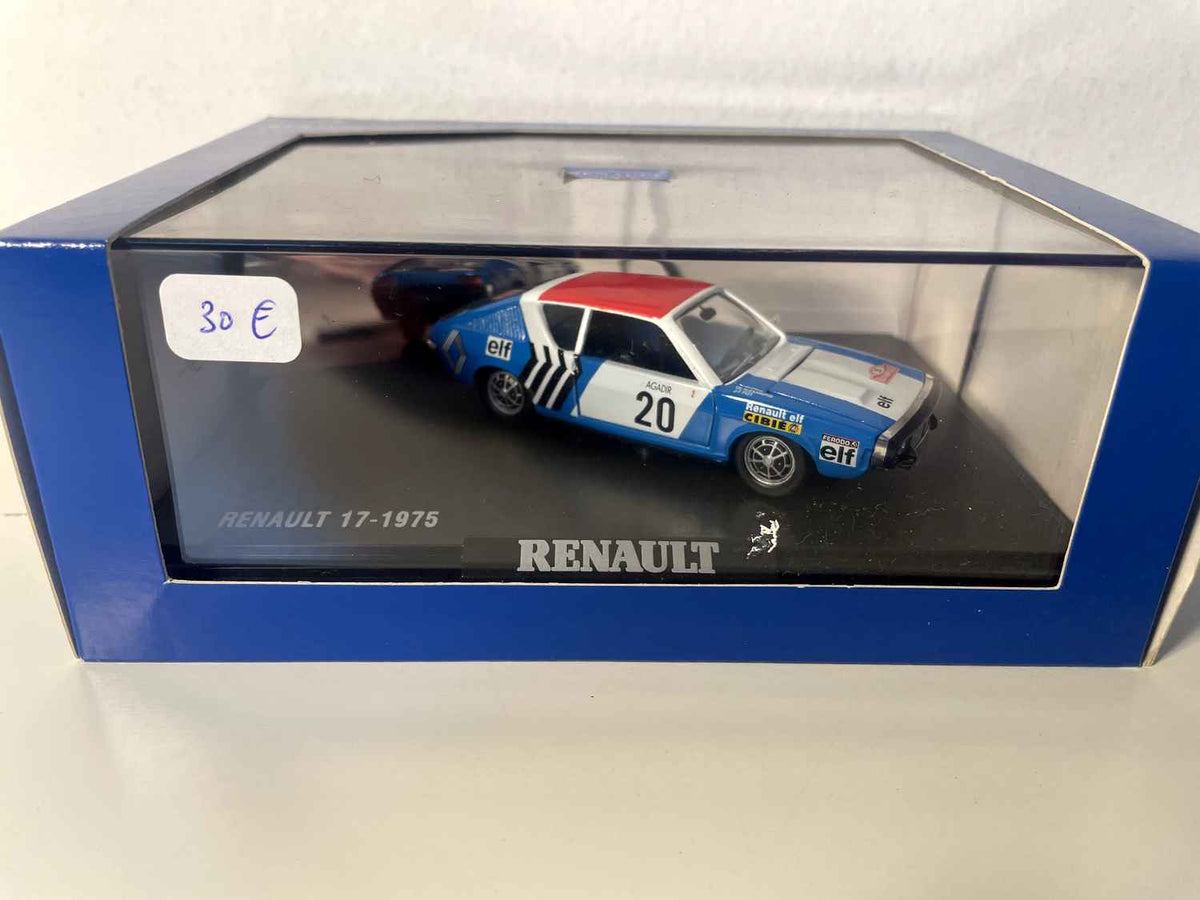 Renault 17 blauw, wit en rood van 1975 nr. 20 - Monte Carlo Rally (rechthoekige doos) - NOREV