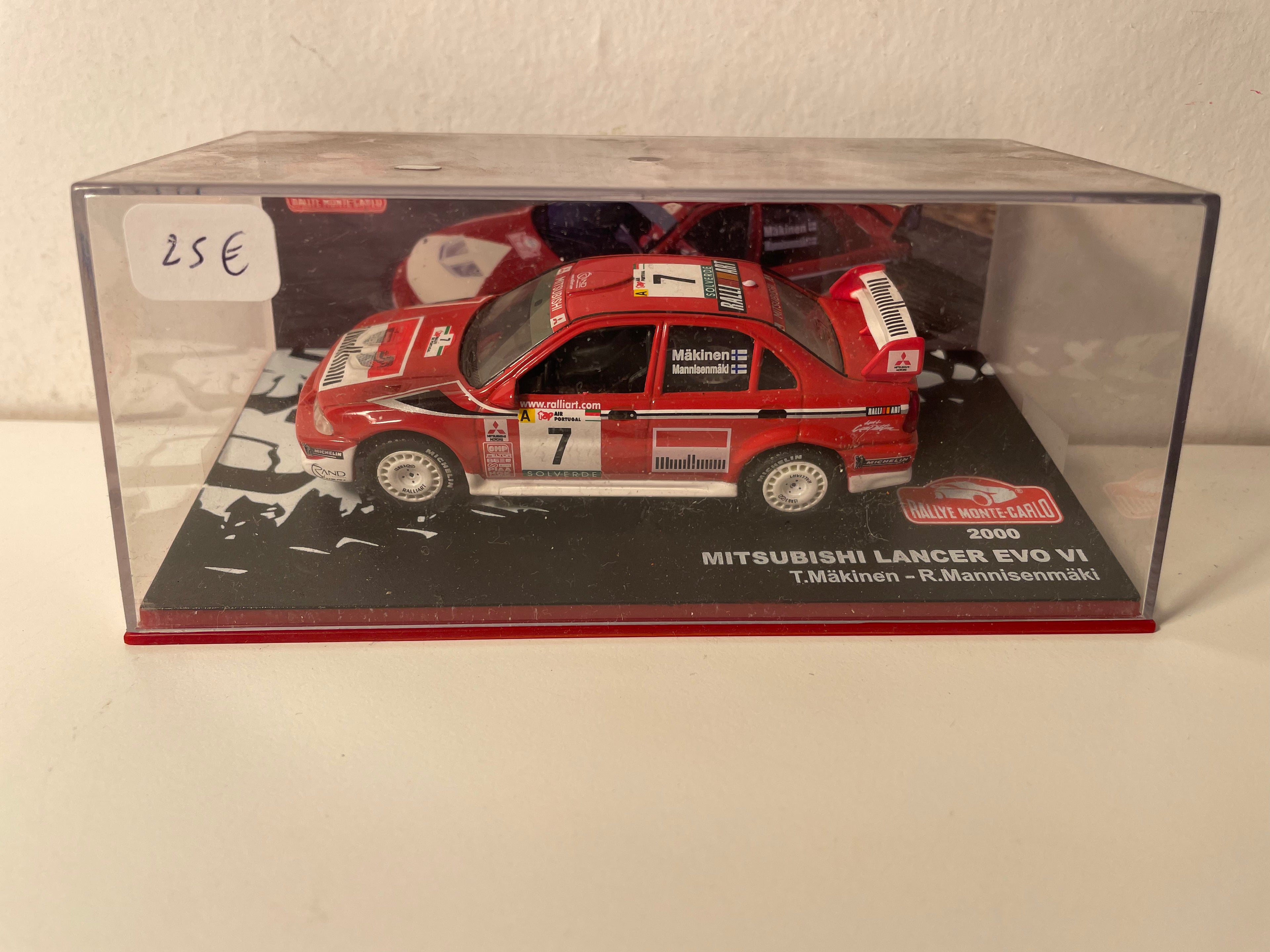 Mitsubishi Lancer EVO VI Vermelho Nº 7 - Rally de Monte-Carlo 2000
