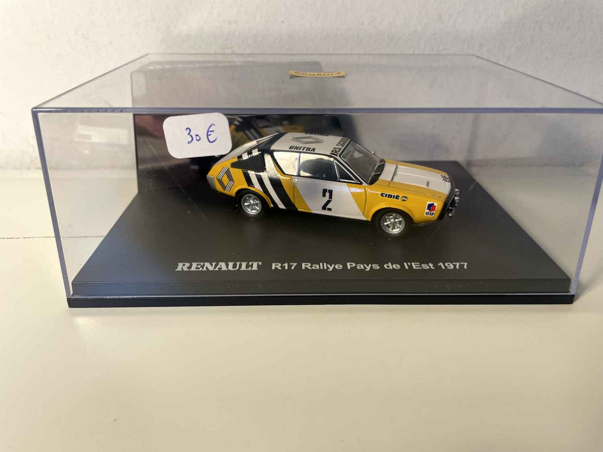 Renault 17 żółta i biała numer 2 rajd krajów wschodnich z 1977 roku (opakowanie prostokątne) - IXO