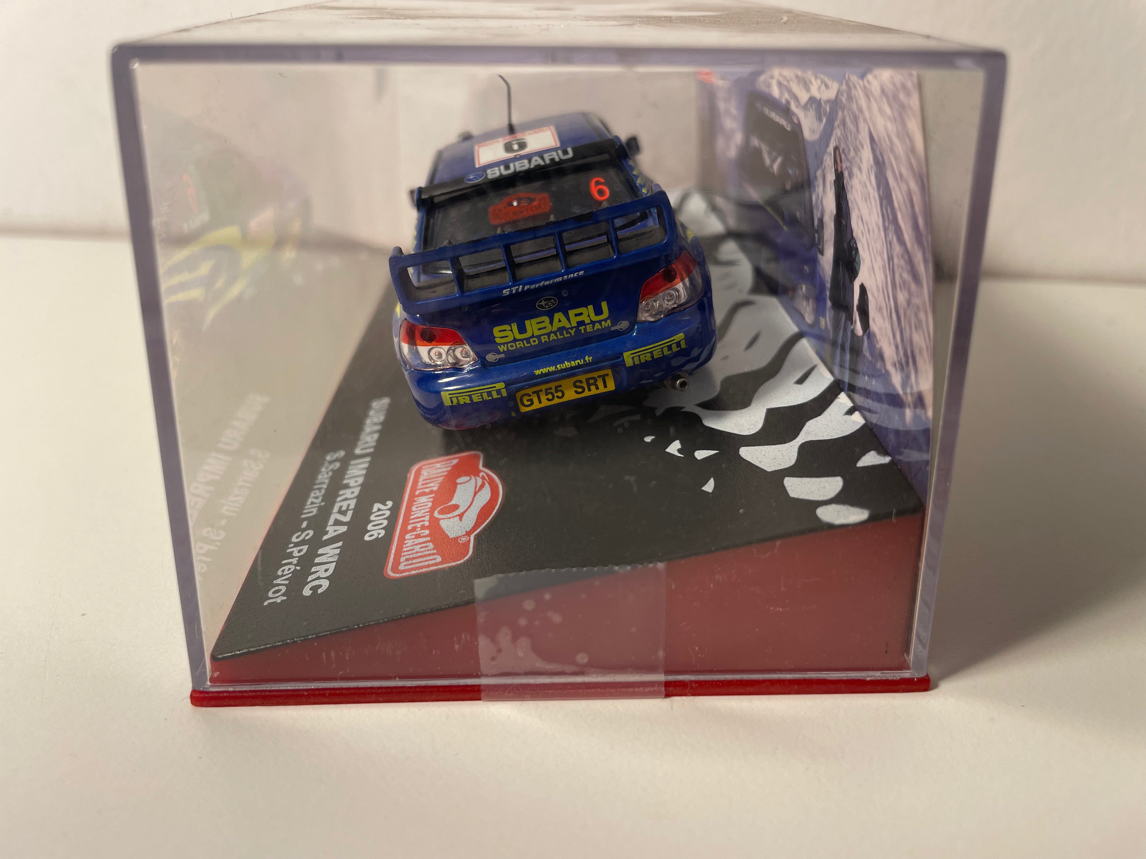 Subaru Impreza WRC niebieska i żółta numer 6 - Rajd Monako 2006