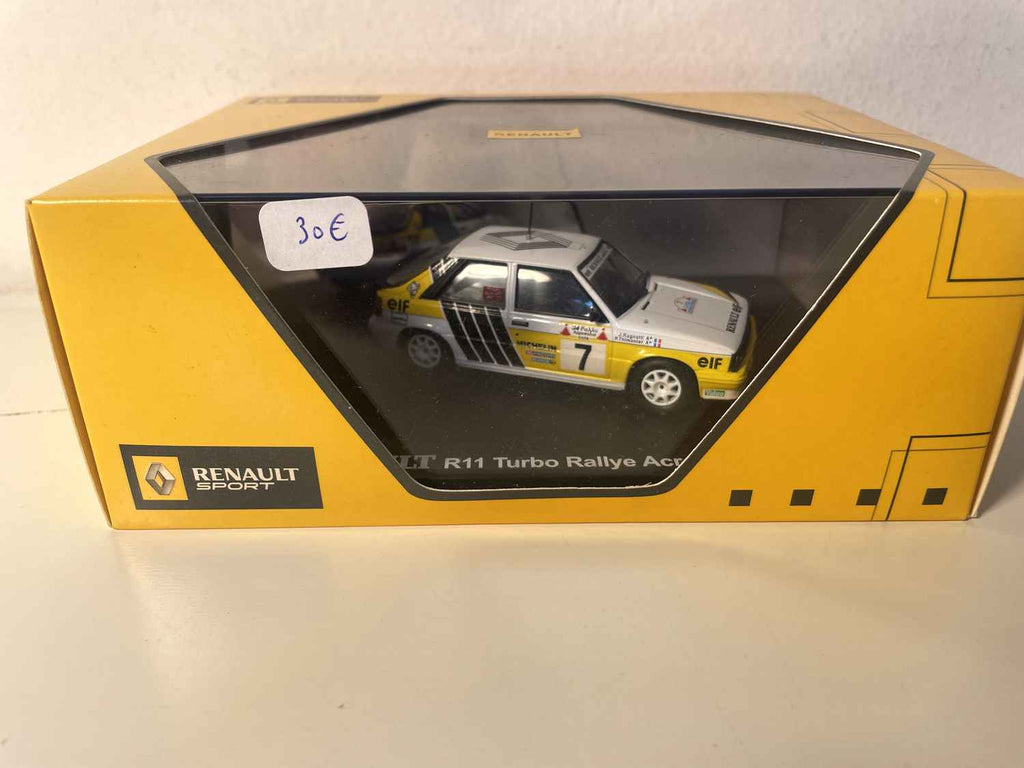 Renault 11 Turbo biała i żółta numer 7 - rajd Akropolu 1987 (karton prostokątny) - IXO