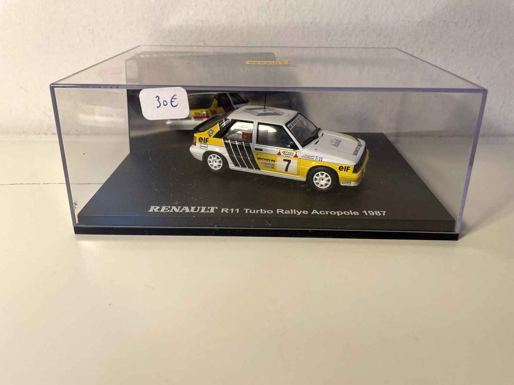 Renault 11 Turbo biała i żółta numer 7 - rajd Akropolu 1987 (karton prostokątny) - IXO