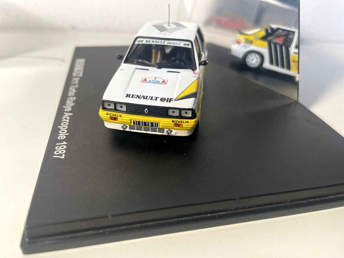 Renault 11 Turbo biała i żółta numer 7 - rajd Akropolu 1987 (karton prostokątny) - IXO