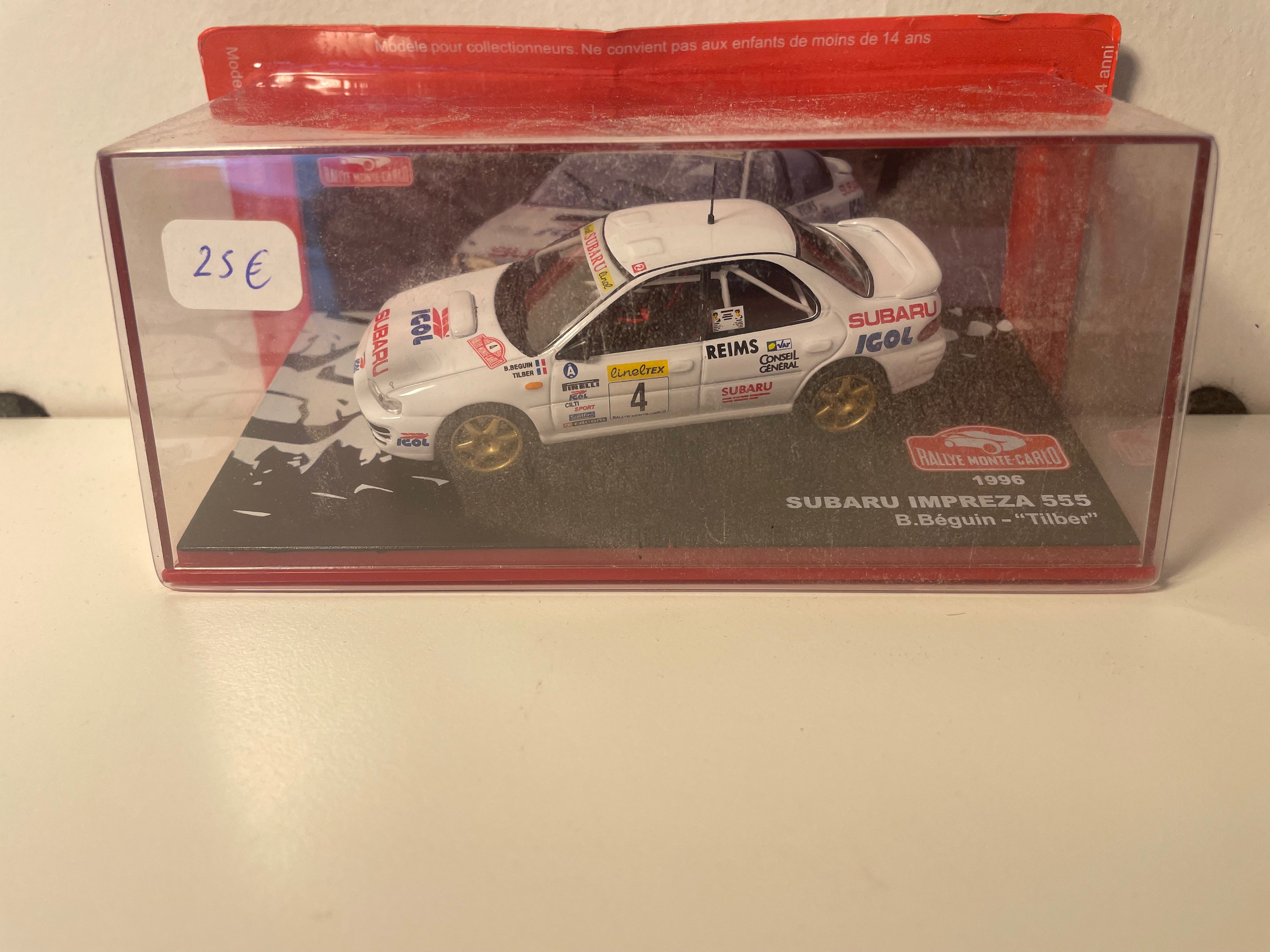Subaru Impreza 555 biała numer 4 - rajd Monte-Carlo 1996
