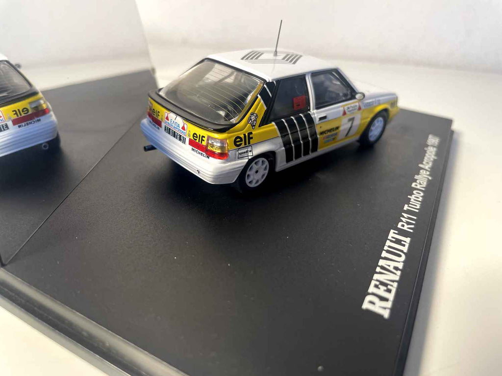 Renault 11 Turbo biała i żółta numer 7 - rajd Akropolu 1987 (karton prostokątny) - IXO