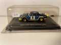 Renault Alpine A110 Turbo bleue et jaune numéro 9 - Rallye des Cévennes de 1972 (sous blister)