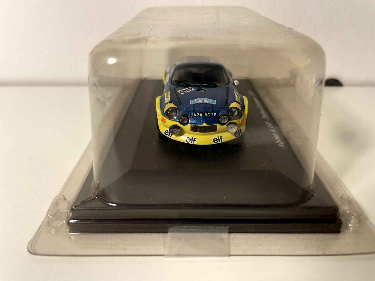Blo-giel Renault Alpine A110 Turbo Nummer 9 - Rallye vun de Cévennen 1972