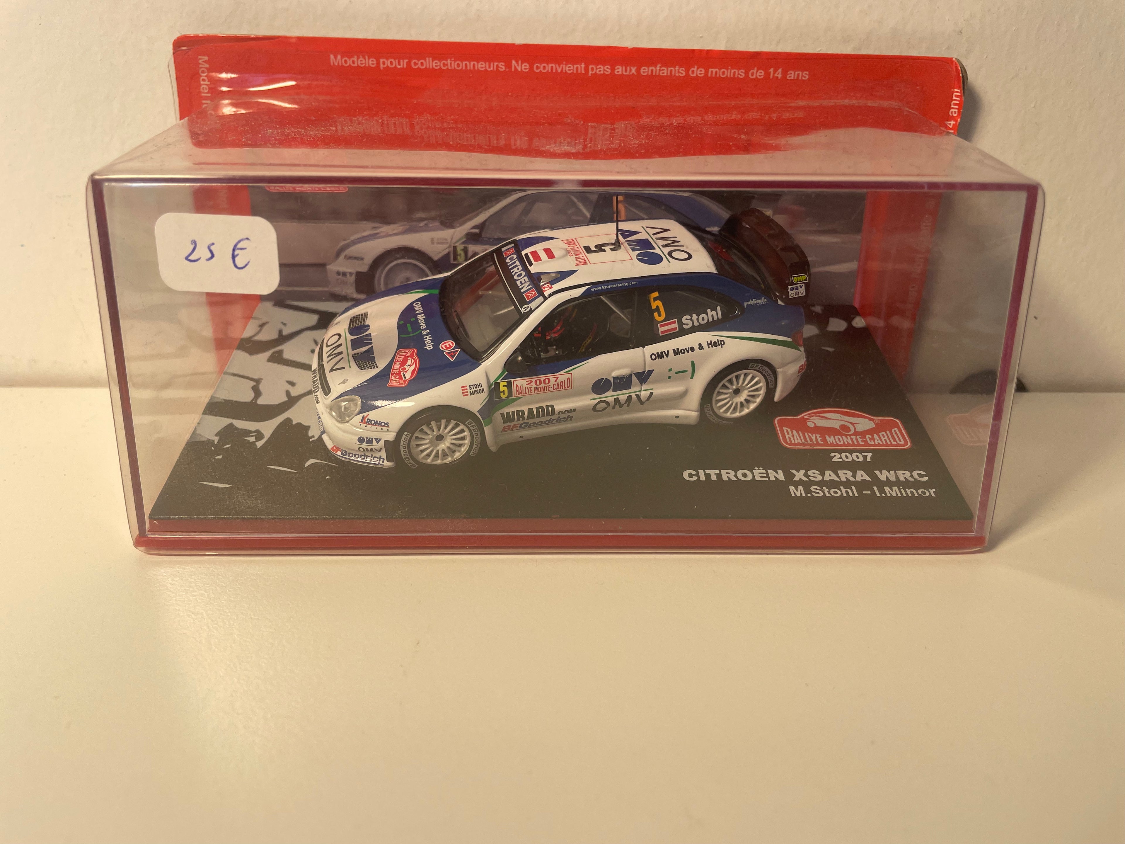 Citroën Xsara WRC wit en blauw nummer 5 - rally van Monte-Carlo 2007